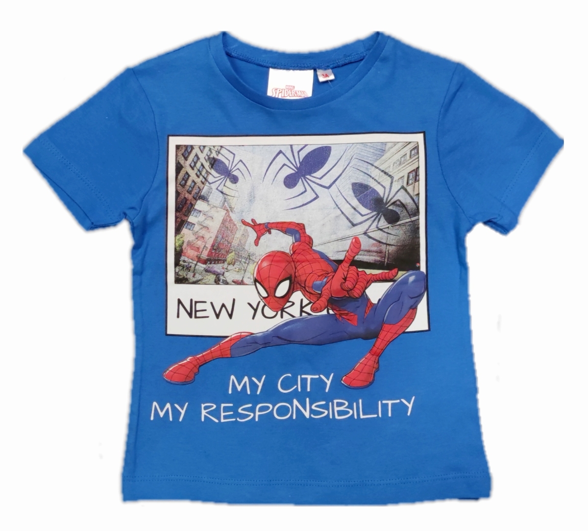 Spiderman T-Shirt Blau "My City"